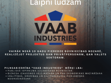Image for Sveicam jauno biedru – VAAB Industries PS!