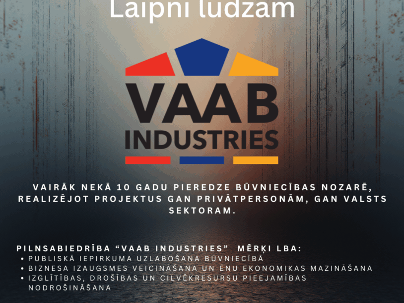 Image for Sveicam jauno biedru – VAAB Industries PS!
