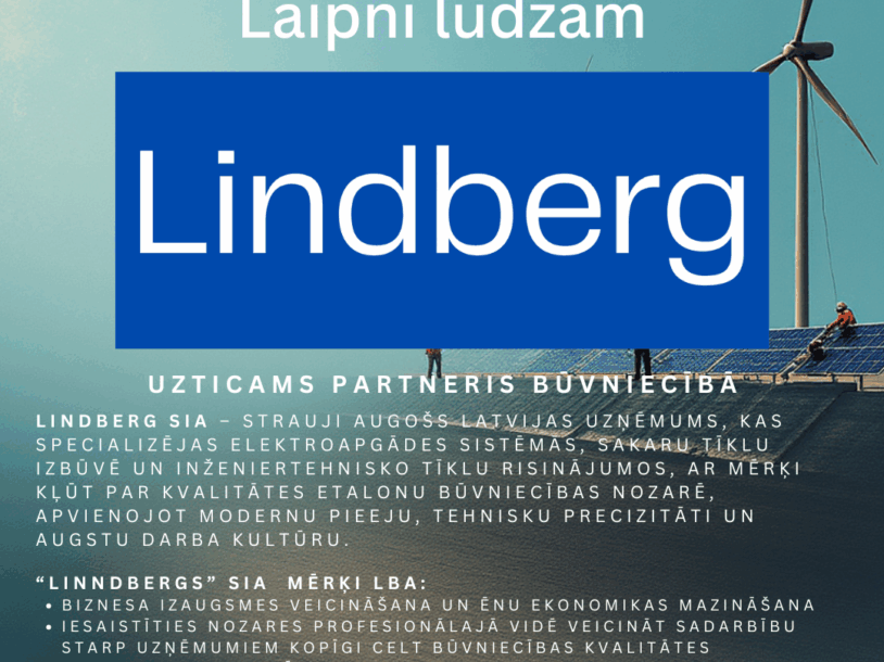 Image for Sveicam jauno biedru – Lindberg SIA!
